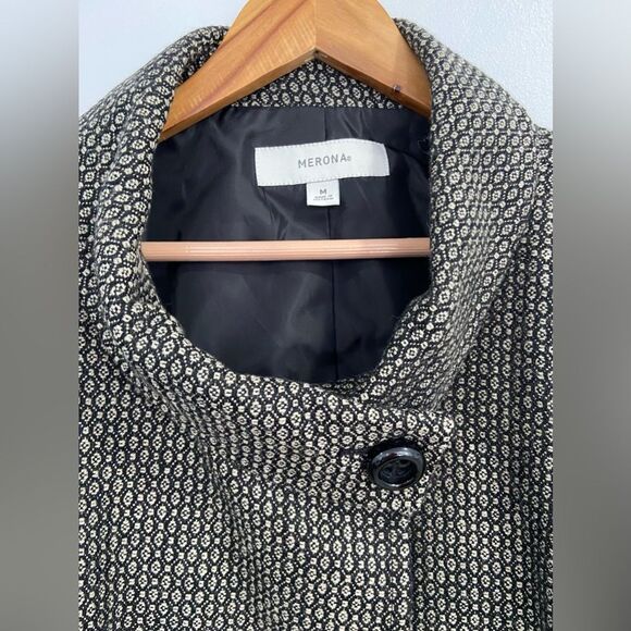 Merona Black and White Checkered Cropped Jacket. Size Medium - Picture 2 of 12